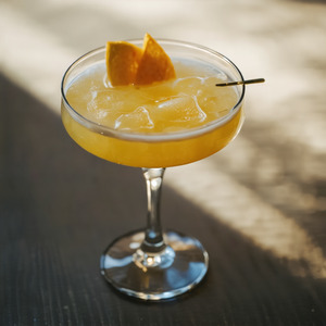 An image of the Pick-Me-Up cocktail submitted by Toby that contains Cognac, Dry Vermouth and Absinthe