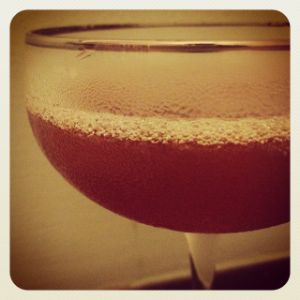 An image of the Against The Strain cocktail submitted by n0tquitethere that contains Gin, Cynar, Turin Bitters and Lemon