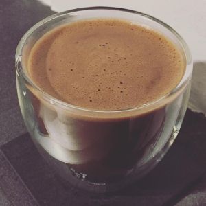 An image of the Amaretto Hot Chocolate cocktail submitted by n0tquitethere that contains Water, Drinking Chocolate Powder, Milk, Cream, Dark Chocolate, Salt and Amaretto
