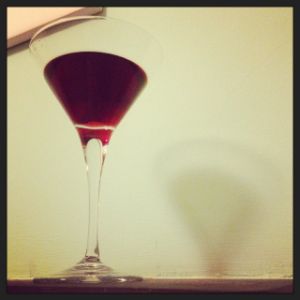 An image of the Bentley cocktail submitted by n0tquitethere that contains Apple Brandy and Dubonnet Rouge
