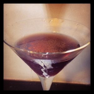 An image of the Betsy Ross cocktail submitted by n0tquitethere that contains Cognac, LBV Port, Grand Marnier, Angostura Bitters and Nutmeg