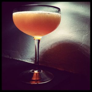 An image of the Blood & Sand cocktail submitted by n0tquitethere that contains Blended Scotch, Orange, Cherry Brandy and Sweet Vermouth
