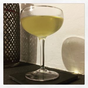 An image of the Broadmoor cocktail submitted by n0tquitethere that contains Blended Scotch, Green Chartreuse, Simple Syrup and Orange Bitters