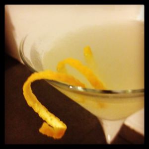 An image of the Casino cocktail submitted by n0tquitethere that contains London Dry Gin, Lemon, Maraschino Liqueur, Orange Bitters and Orange
