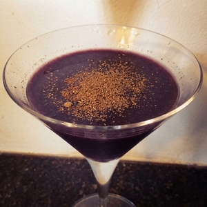 An image of the Chocolate Punch cocktail submitted by Toby that contains Cognac, LBV Port, Crème de Cacao Dark, Simple Syrup, Cream and Nutmeg
