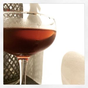 An image of the Deshler cocktail submitted by n0tquitethere that contains Rye Whiskey, Dubonnet Rouge, Curaçao Triple Sec, Peychauds Bitters and Orange