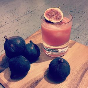 An image of the Fig Sour cocktail submitted by n0tquitethere that contains Bourbon, Lemon, Simple Syrup and Fig