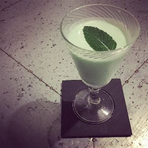 An image of the Grasshopper cocktail submitted by n0tquitethere that contains Mint, Crème de Menthe, Crème de Cacao Blanc and Cream