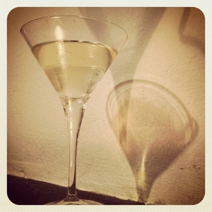 An image of the Heather in Queue cocktail submitted by Toby that contains London Dry Gin, Bianco Vermouth, Curaçao Triple Sec, Fernet Branca and Lemon