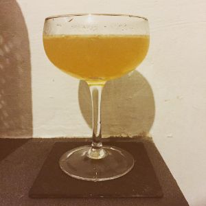 An image of the Honeymoon Cocktail cocktail submitted by n0tquitethere that contains Apple Brandy, Curaçao Triple Sec, Benedictine DOM and Lemon