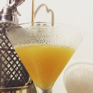 An image of the James Joyce Cocktail cocktail submitted by n0tquitethere that contains Irish Whiskey, Sweet Vermouth, Curaçao Triple Sec and Lime