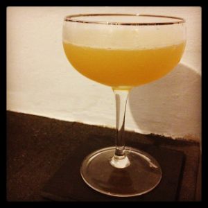 An image of the Lake George cocktail submitted by n0tquitethere that contains Irish Whiskey, Single Malt Scotch, Drambuie and Lemon