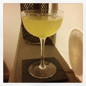 An image of the Lasky Cocktail cocktail submitted by Toby that contains Grape Juice, Swedish Flaggpunsch and London Dry Gin