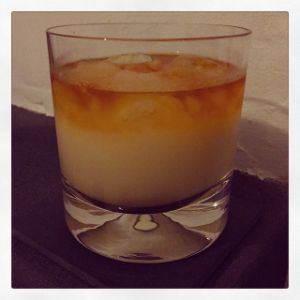 An image of the Mai Tai cocktail submitted by n0tquitethere that contains White Rum, Gold Rum, Orgeat Syrup, Curaçao Triple Sec, Lime and Dark Rum