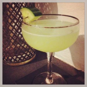 An image of the Maid in Cuba cocktail submitted by n0tquitethere that contains White Rum, Lime, Simple Syrup, Mint, Cucumber, Absinthe and Soda Water