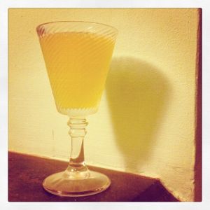 An image of the Maritime Out cocktail submitted by n0tquitethere that contains Agricole Rhum, Gentian Bitters, Lime and Simple Syrup