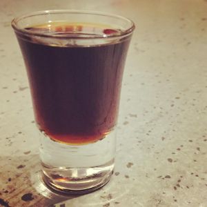 An image of the Negrita cocktail submitted by n0tquitethere that contains Pisco, Coffee Liqueur and Espresso