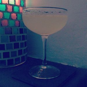 An image of the New Sensation cocktail submitted by n0tquitethere that contains Genever, Maraschino Liqueur, Lemon, Mint Syrup and Mint