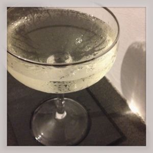 An image of the The Puritan cocktail submitted by n0tquitethere that contains London Dry Gin, Dry Vermouth, Yellow Chartreuse and Orange Bitters