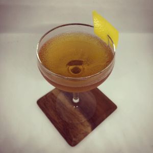 An image of the Rob Roy cocktail submitted by n0tquitethere that contains Blended Scotch, Sweet Vermouth, Orange Bitters and Lemon