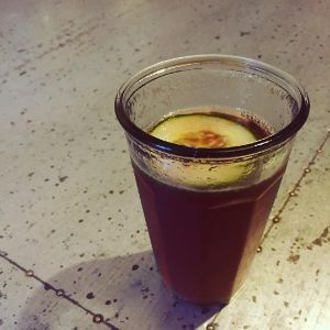 An image of the Rosarita Highball cocktail submitted by n0tquitethere that contains Blanco Tequila, Crème de Cassis, Lime, Ginger Ale and Cucumber