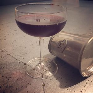 An image of the Royal Toast cocktail submitted by n0tquitethere that contains Plain Vodka, Cherry Brandy and Dry Vermouth