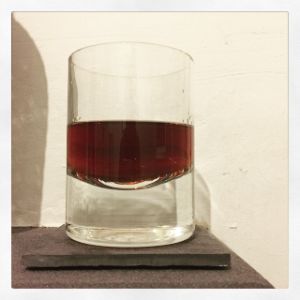 An image of the Rum Brooklyn cocktail submitted by n0tquitethere that contains Agricole Rhum, Gold Rum, Amer Picon, Punt e Mes, Maraschino Liqueur, Sweet Vermouth, Aromatic Bitters and Orange