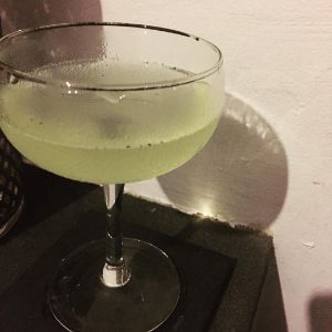 An image of the Seventh Heaven cocktail submitted by n0tquitethere that contains London Dry Gin, Maraschino Liqueur, Grapefruit and Mint