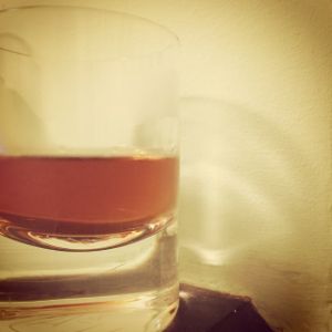 An image of the Soul Patch cocktail submitted by n0tquitethere that contains Bourbon, Agricole Rhum, Dry Vermouth and Cherry Shrub