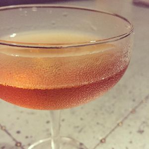 An image of the Spice Trade cocktail submitted by n0tquitethere that contains Kümmel, Absinthe, Curaçao Triple Sec and Angostura Bitters