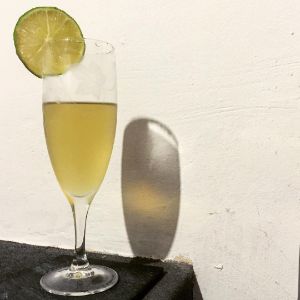 An image of the Spring Green cocktail submitted by n0tquitethere that contains Manzanilla Sherry, Green Chartreuse, St Germain and Lime