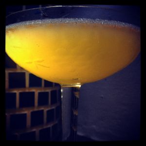 An image of the Sunray cocktail submitted by n0tquitethere that contains Grand Marnier, Bourbon, Cocchi Americano and Orange
