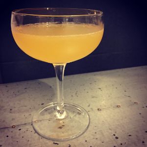 An image of the Tanglefoot cocktail submitted by n0tquitethere that contains Agricole Rhum, Swedish Flaggpunsch, Orange and Lemon