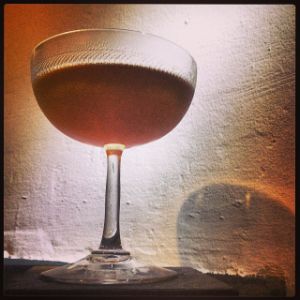 An image of the The Remedy cocktail submitted by n0tquitethere that contains Rye Whiskey, St Germain, Yellow Chartreuse, Fernet Branca and Lemon