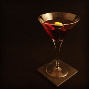 An image of the The Seven Notes cocktail submitted by n0tquitethere that contains Amaro Montenegro, Hibiscus Tea, Manzanilla Sherry, Cherry Brandy and Lemon