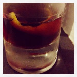An image of the Zander cocktail submitted by n0tquitethere that contains Genever, Punt e Mes, Benedictine DOM, Angostura Bitters, Orange Bitters and Lemon